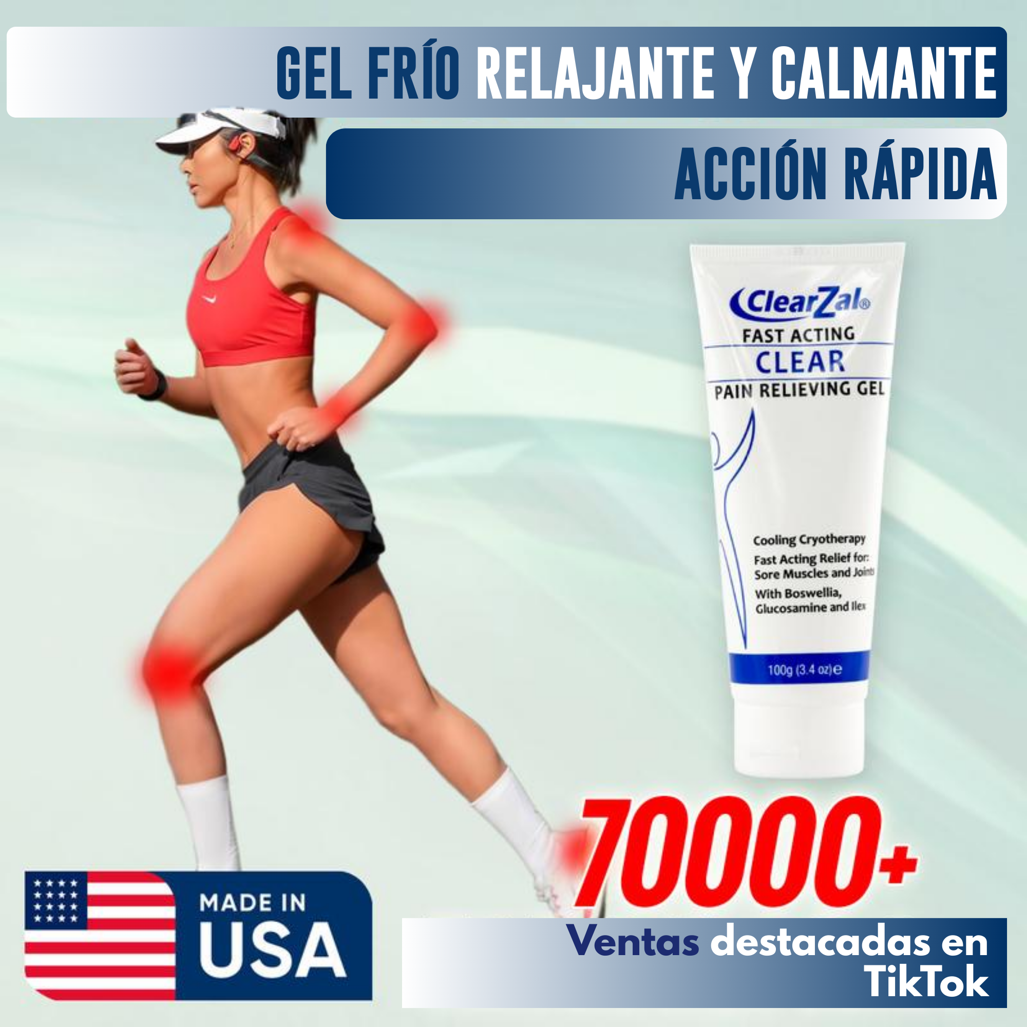 Gel Analgésico ClearZal de Acción Rápida